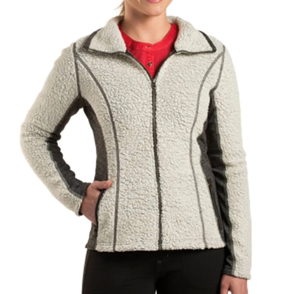 Kuhl Women's Kozet Full Zip Jacket wool blend in grey size small